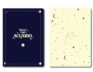 PACK 2 CUADERNOS GRAPADOS A6 HORÓSCOPO NEGRO - ACUARIO