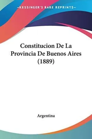 Constitucion de la Provincia de Buenos Aires (1889)