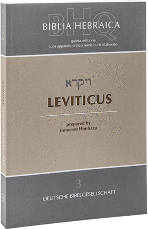 BIBLIA HEBRAICA (BHQ). 3. LEVITICUS