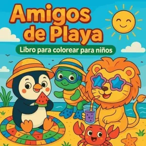 Amygos de Playa - Libro para Colorear para Niños