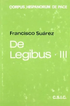 DE LEGIBUS. TOMO III: DE LEGE NATURALI (II, 1-12)
