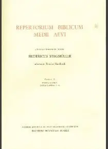 REPERTORIUM BIBLICUM MEDII AEVI (LATIN) TOMO X