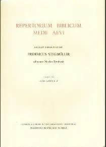 REPERTORIUM BIBLICUM MEDII AEVI (LATIN) TOMO XI
