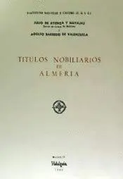 TITULOS NOBILIARIOS DE ALMERIA