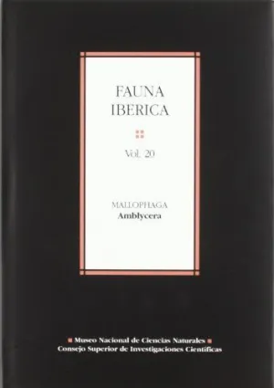 FAUNA IBÉRICA. VOL. 20. MALLOPHAGA. AMBLYCERA