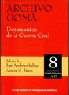 ARCHIVO GOMÁ: DOCUMENTOS DE LA GUERRA CIVIL. VOL 8 (OCTUBRE-DICIEMBRE 1937)