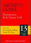 ARCHIVO GOMÁ: DOCUMENTOS DE LA GUERRA CIVIL. VOL 13 (ENERO-MARZO 1939)