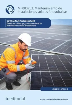 LIBROS DE MANTENIMIENTO DE INSTALACIONES SOLARES FOTOVOLTAICAS. ENAE0108