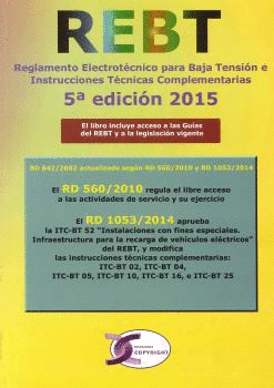REGLAMENTO ELECTROTECNICO PARA BAJA TENSION E INSTRUCCIONES TECNICAS COMPLEMENTARIAS