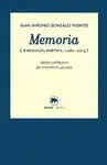 MEMORIA (ANTOLOGÍA POÉTICA, 1989-2015)