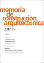 MEMORIA DE CONSTRUCCIÓN ARQUITECTÓNICA 2012.16