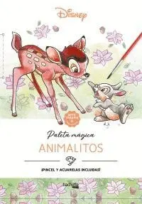 ARTETERAPIA. PALETA MÁGICA. ANIMALITOS DISNEY (PINCEL Y ACUARELAS INCLUÍDOS)