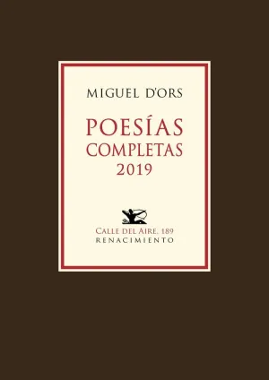 POESÍAS COMPLETAS 2019