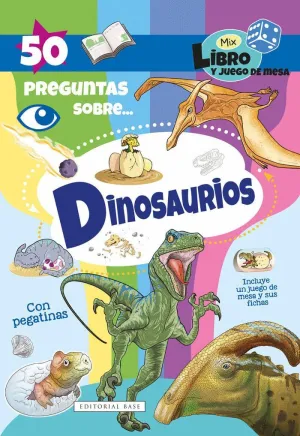 50 Preguntas Sobre Dinosaurios (Libro con Pegatinas y Juego de Mesa)