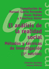 EL ANÁLISIS DE LA REALIDAD SOCIAL: MÉTODOS Y TÉCNICAS DE INVESTIGACIÓN