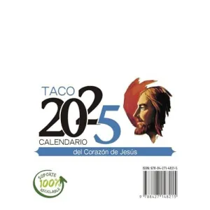 TACO 2025 MESA CON SOPORTE CALENDARIO SAGRADO DEL CORAZÓN TACO 2025 MESA CON SOPORTE CALENDARIO SAGRADO DEL CORAZÓN
