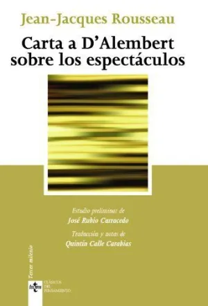 CARTA A D`ALEMBERT SOBRE LOS ESPECTÁCULOS