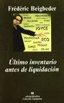 ULTIMO INVENTARIO ANTES DE LIQUIDACION