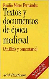 TEXTOS Y DOCUMENTOS DE ÉPOCA MEDIEVAL (ANÁLISIS Y COMENTARIO)