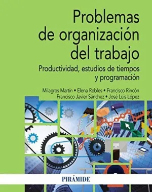PROBLEMAS DE ORGANIZACIÓN DEL TRABAJO. PRODUCTIVIDAD, REGISTRO DE MÉTODOS, ESTUDIO DE TIEMPOS Y PROG