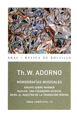 O.C. ADORNO 13 MONOGRAFIAS MUSICALES