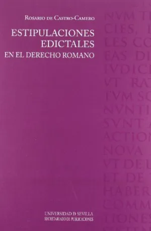 ESTIPULACIONES EDICTALES EN EL DERECHO ROMANO