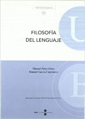 FILOSOFÍA DEL LENGUAJE FILOSOFÍA DEL LENGUAJE