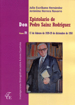 EPISTOLARIO DE DON PEDRO SAINZ RODRÍGUEZ. VOL. IV