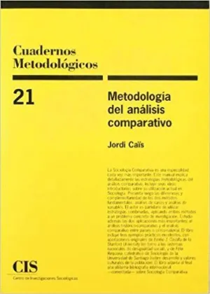 METODOLOGÍA DEL ANÁLISIS COMPARATIVO METODOLOGÍA DEL ANÁLISIS COMPARATIVO