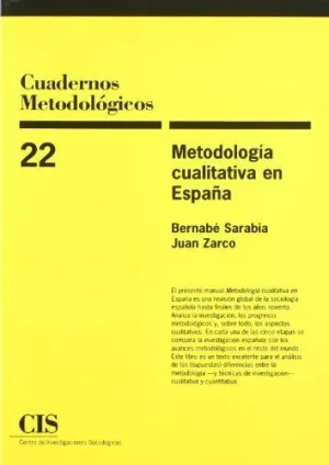 METODOLOGÍA CUALITATIVA EN ESPAÑA