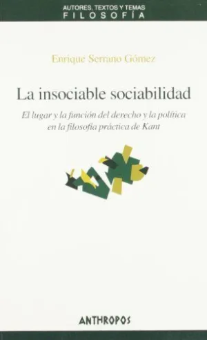 INSOCIABLE SOCIABILIDAD,LA