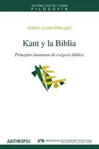KANT Y LA BIBLIA: PRINCIPIOS KANTIANOS DE EXÉGESIS BÍBLICA
