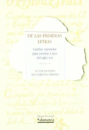 DE LAS PRIMERAS LETRAS 2 VOLUMENES