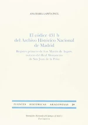 CÓDICE 431 B DEL ARCHIVO HISTÓRICO NACIONAL DE MADRID