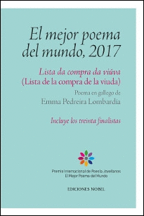 EL MEJOR POEMA DEL MUNDO, 2017: LISTA DA COMPRA DA VIUVA (LISTA DE LA COMPRA DE LA VIUDA)