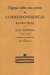 PAGINAS SOBRE UNA POESIA: CORRESPONDENCIA ALFONSO REYES Y LUIS CERNUDA (1932-1959)