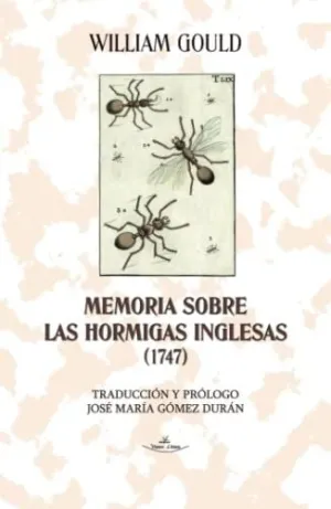 MEMORIA SOBRE LAS HORMIGAS INGLESAS (1747)