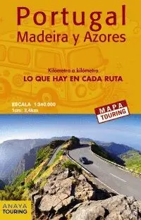 PORTUGAL, MADEIRA Y AZORES (MAPA DE CARRETERAS)