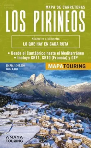 MAPA DE LOS PIRINEOS 1:340.000 - (DESPLEGABLE).