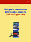 BIBLIOGRAFÍA EN RESÚMENES DE LA LITERATURA ESPAÑOLA
