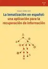 LA LEMATIZACIÓN EN ESPAÑOL