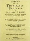 Origen de las Dignidades Seglares de Castilla y León