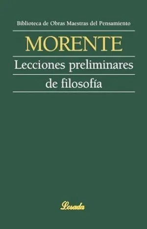 LECCIONES PRELIMINARES DE FILOSOFIA