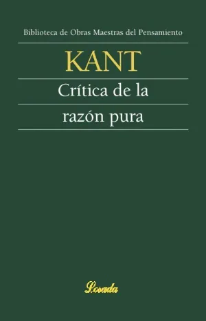 CRITICA DE LA RAZON PURA