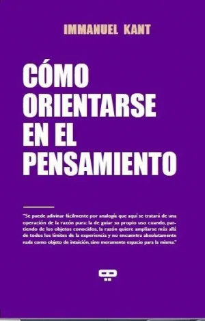CÓMO ORIENTARSE EN EL PENSAMIENTO CÓMO ORIENTARSE EN EL PENSAMIENTO