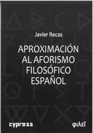 APROXIMACIÓN AL AFORISMO FILOSÓFICO CONTEMPORÁNEO APROXIMACIÓN AL AFORISMO FILOSÓFICO CONTEMPORÁNEO