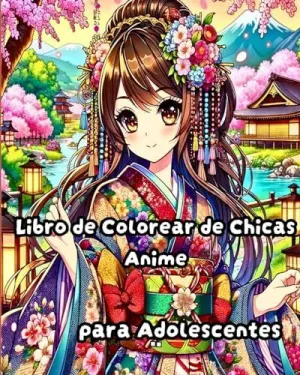 LIBRO DE COLOREAR DE CHICAS ANIME PARA ADOLESCENTES